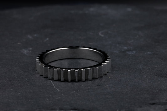 Sterling Silver Gear Ring