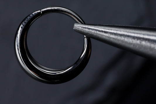 Heavy Look Titanium Hoop Earring