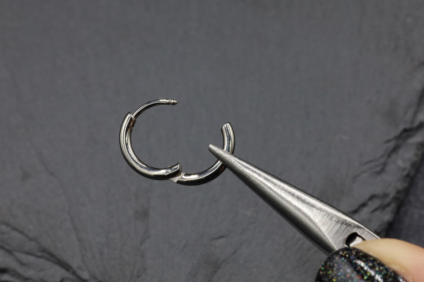 Thick Titanium Hoop Earring