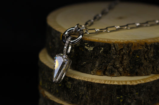 Lux Punk Kite Cut Moissanite Necklace