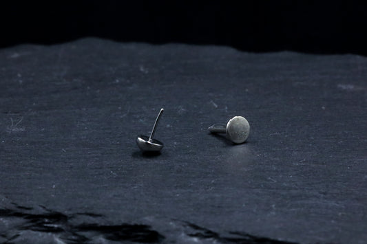 Titanium Half Bead Threadless Earring