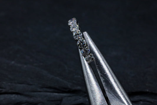 2mm Prong-set Moissanite Hoop Earring