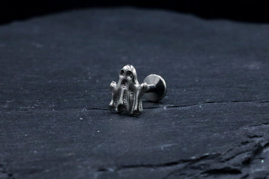 Ghost Titanium Threadless Earring