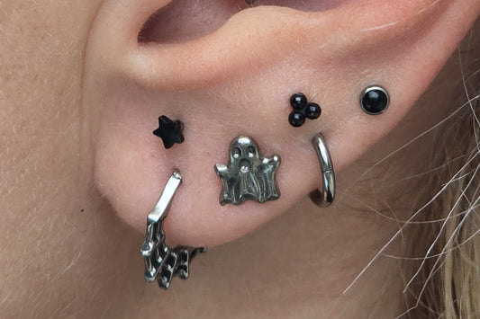 Ghost Titanium Threadless Earring