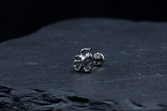 Kraken Titanium Threadless Earring