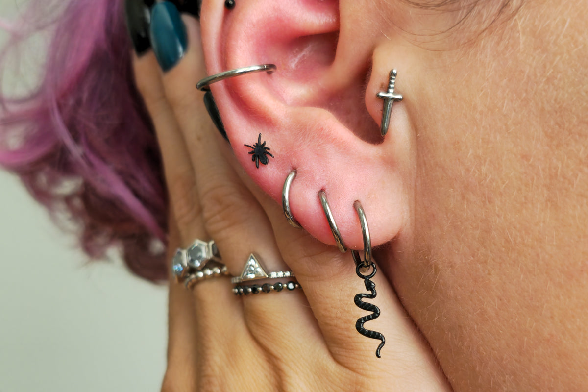 Titanium Snake Dangle Charm