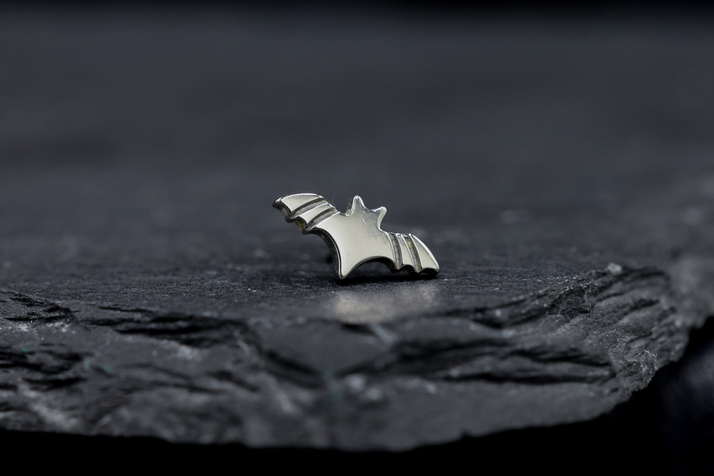 Titanium Bat Threadless Earring