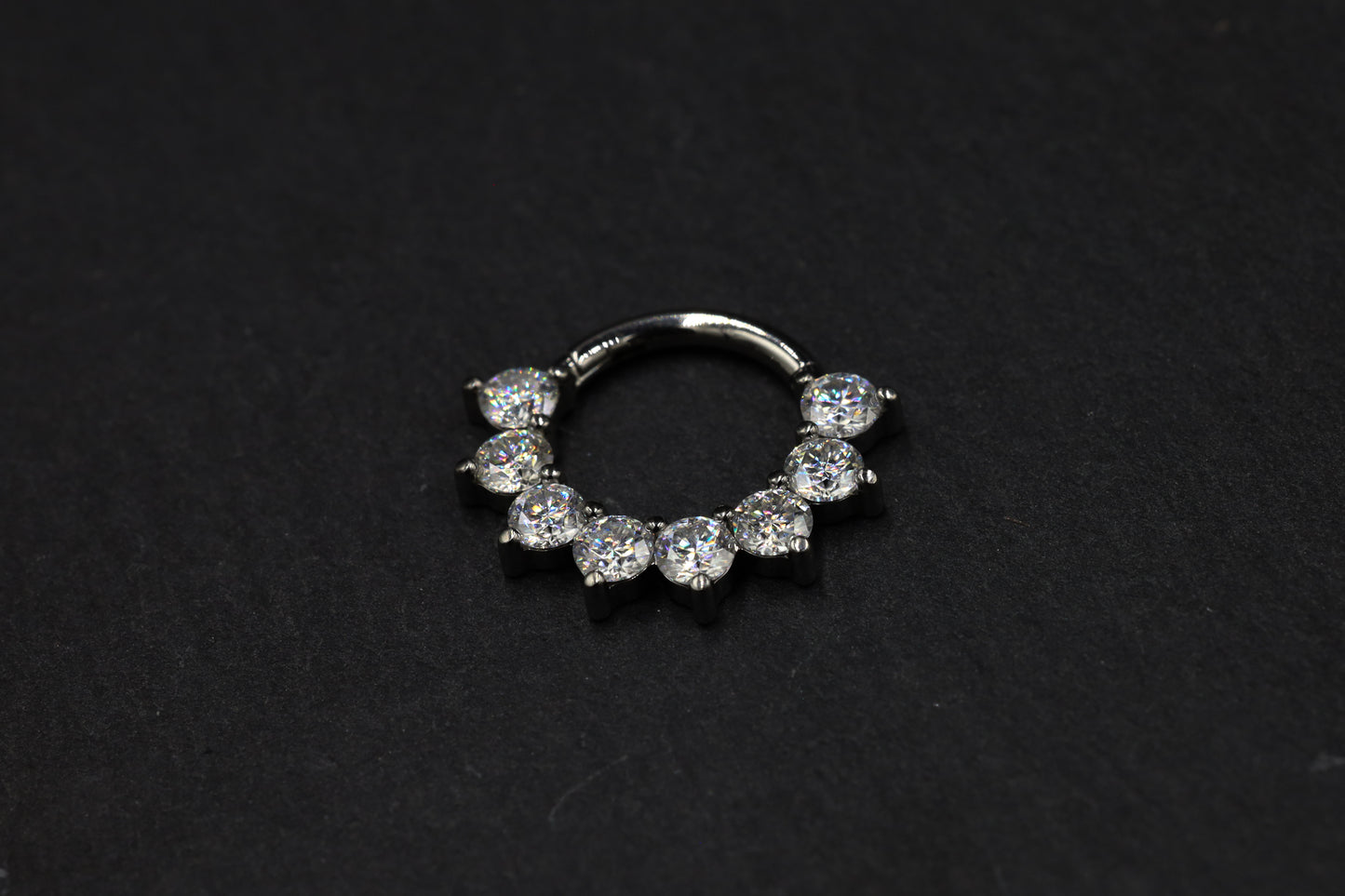 Moissanite Forward Facing Hoop