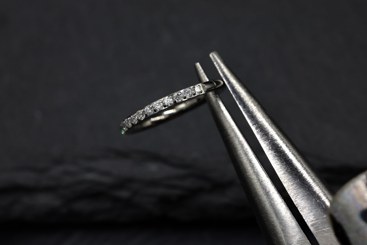 Micro-pavé Moissanite Hoop Earring