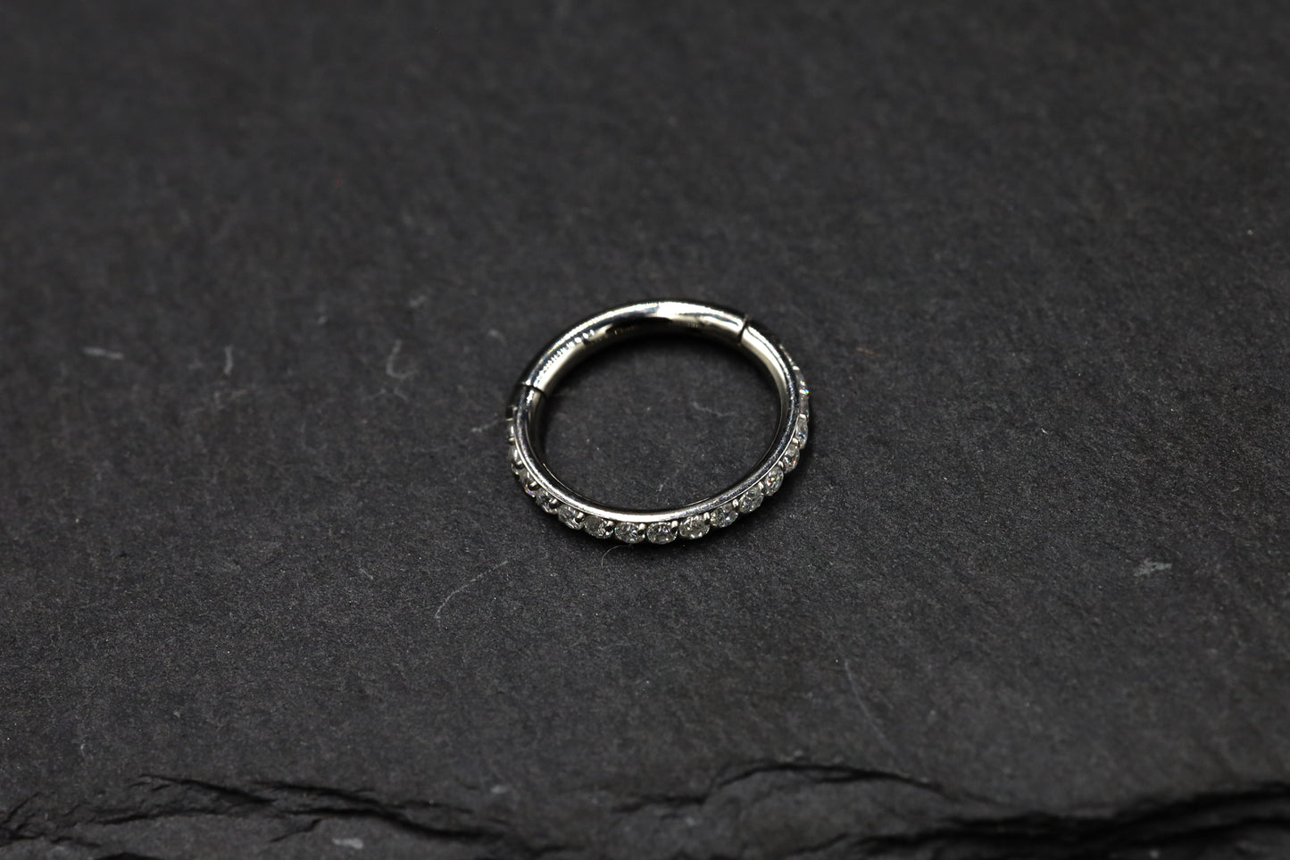Micro-pavé Moissanite Hoop Earring