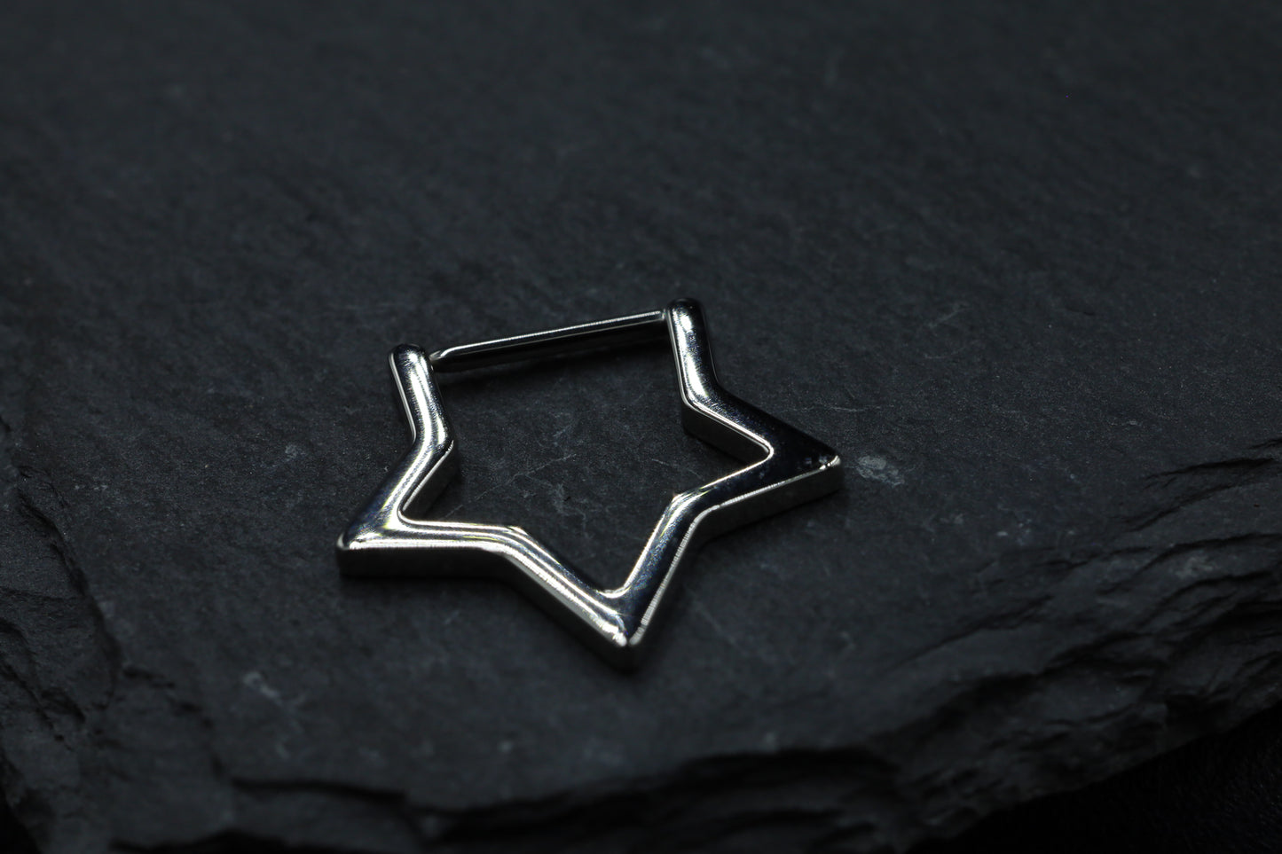 Titanium Star Hoop Earring