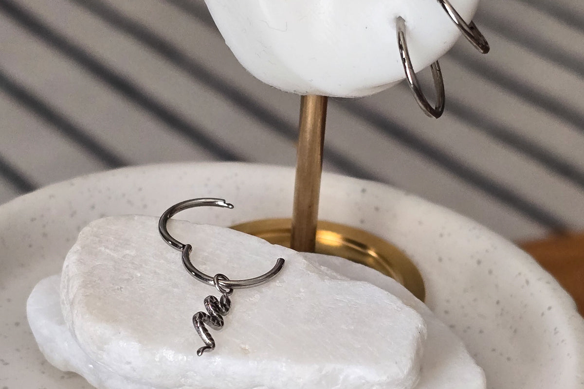 Titanium Snake Dangle Charm