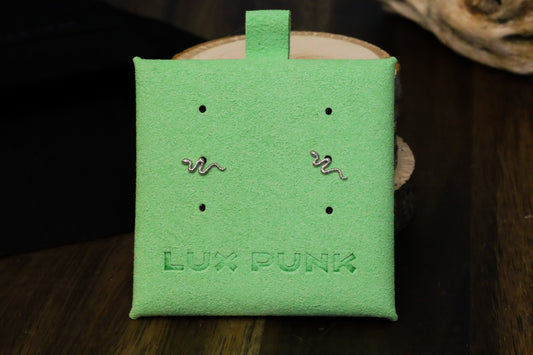 White Gold Snake Threadless Earring