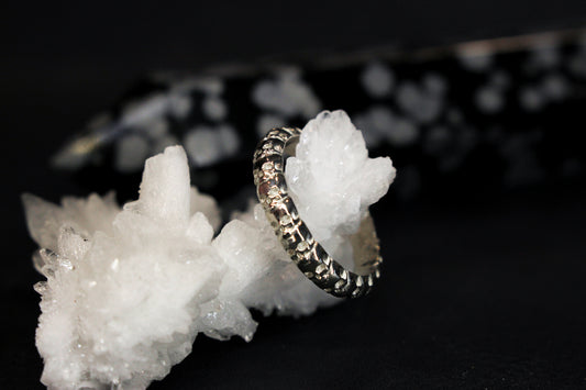 Sterling Silver Small Skull Eternity Band