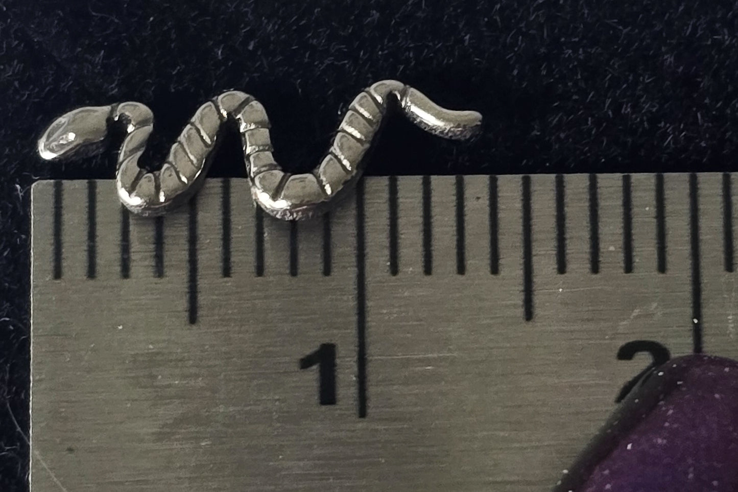 Titanium Snake Threadless Earring