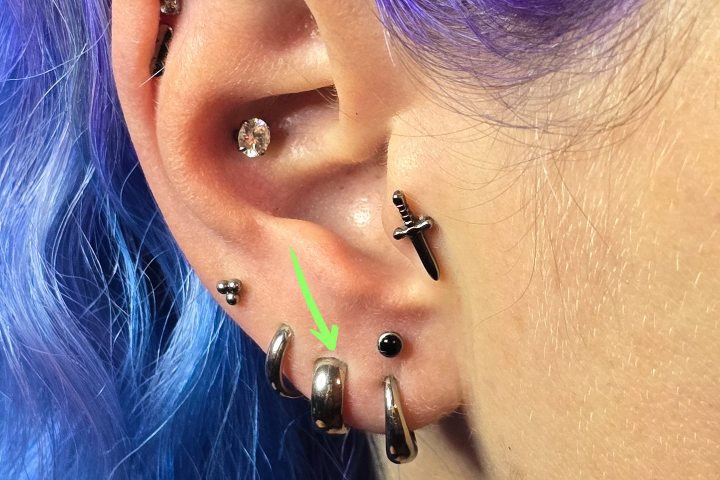 Thick Dome Titanium Hoop Earring