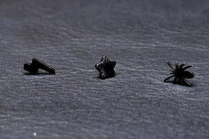 Black Lightning Bolt Titanium Threadless Earring