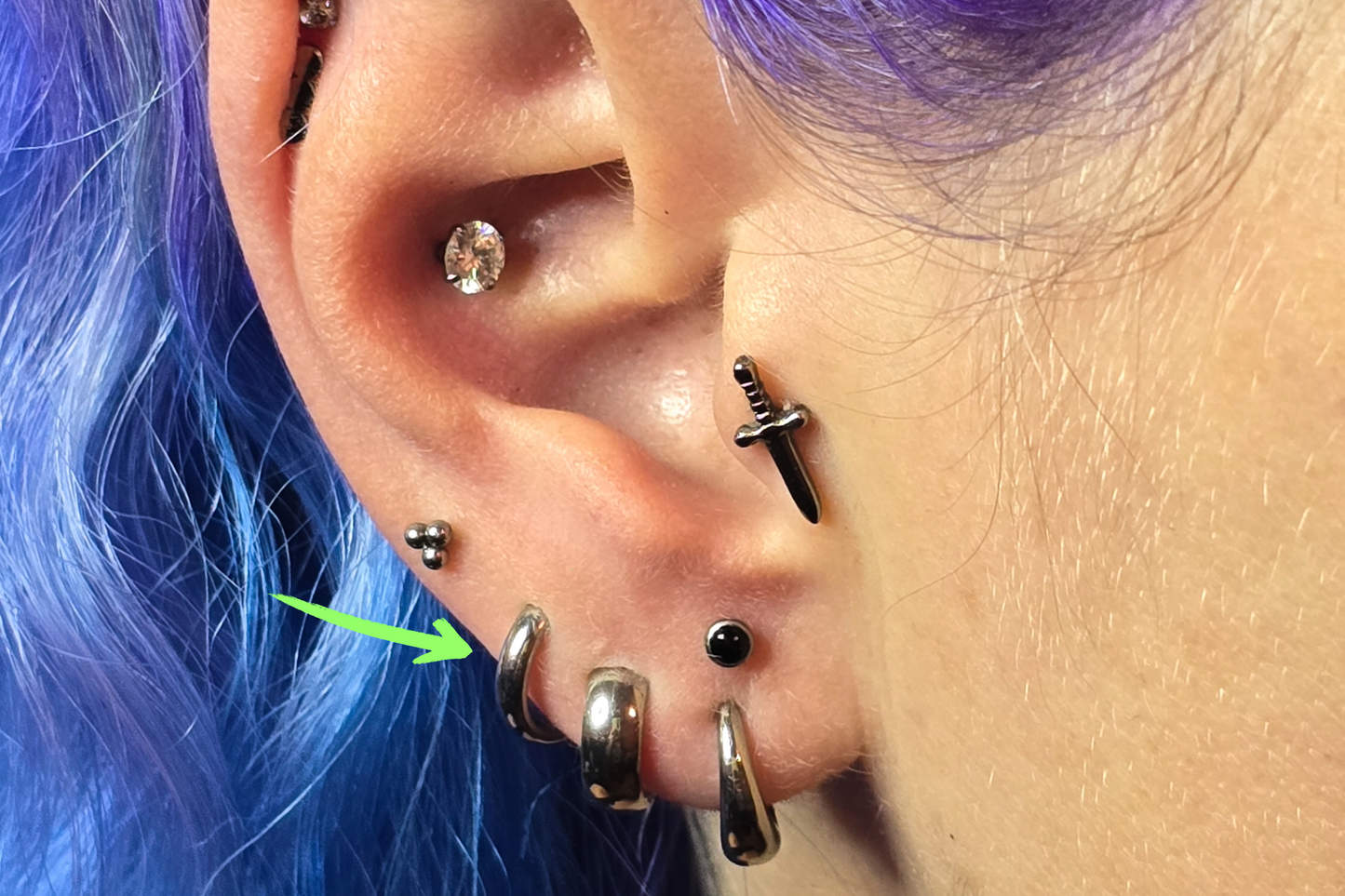 Dome Titanium Hoop Earring
