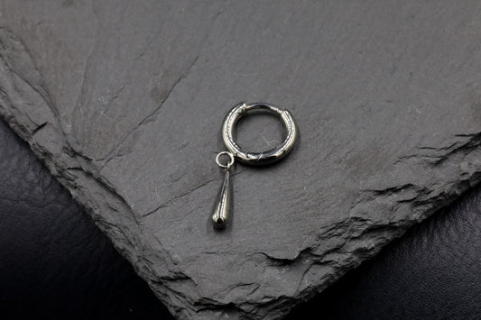 Raindrop Dangle Titanium Hoop Earring