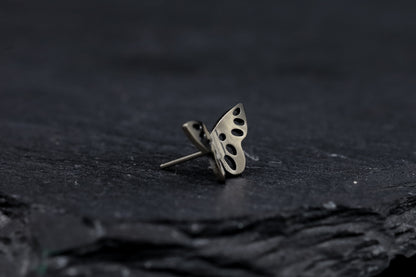 3D Titanium Butterfly Threadless Earring