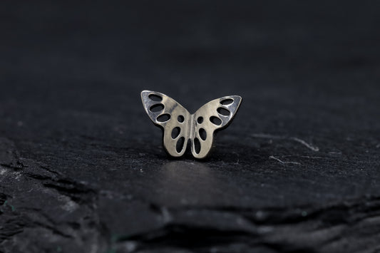 3D Titanium Butterfly Threadless Earring