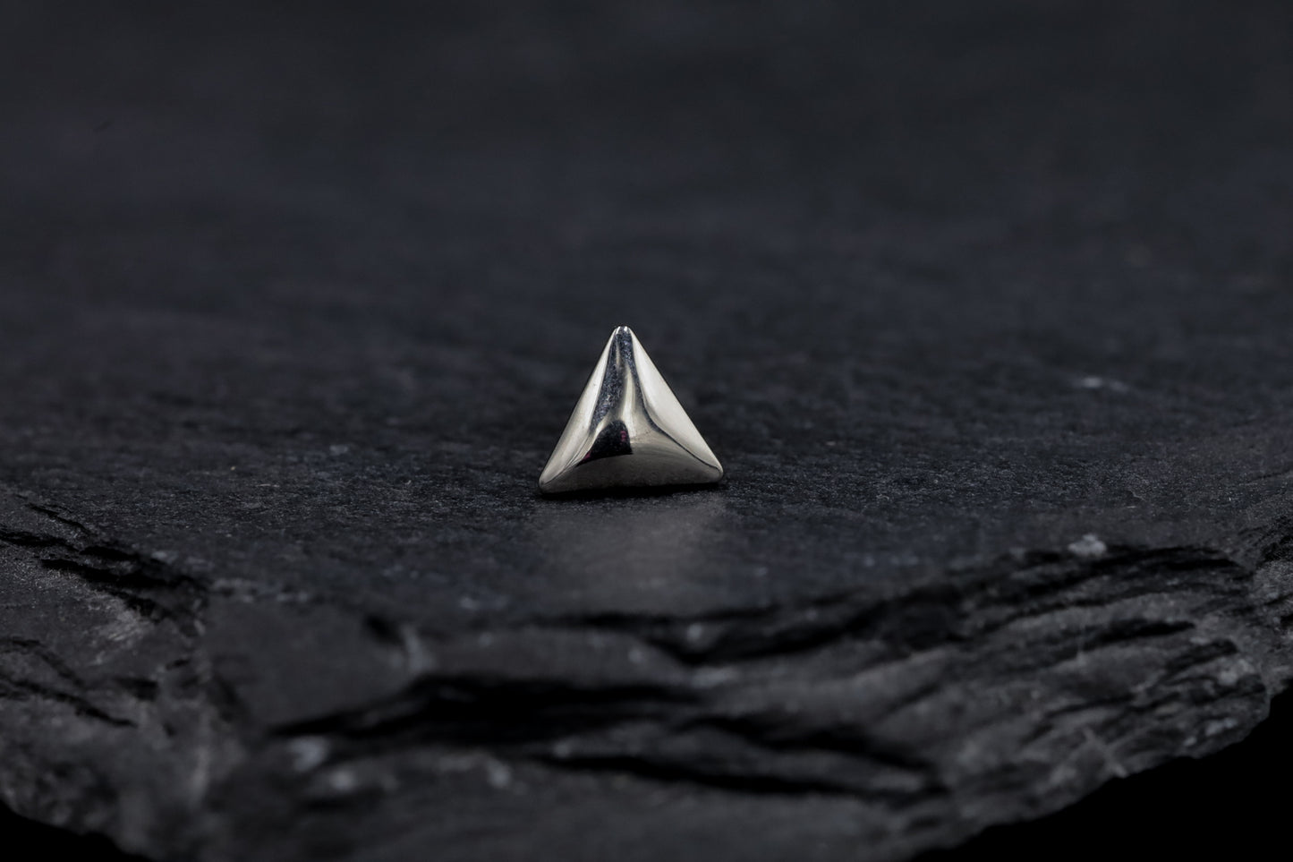 Triangle Titanium Threadless Earring