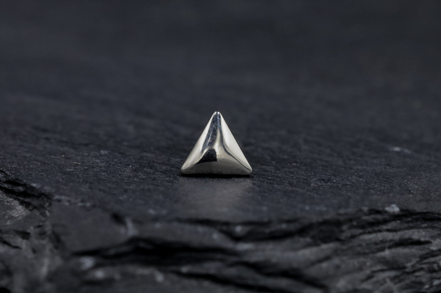 Triangle Titanium Threadless Earring