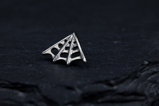 Cobweb Titanium Threadless Earring