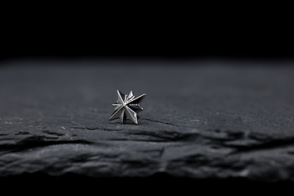 Starburst Titanium Threadless Earring