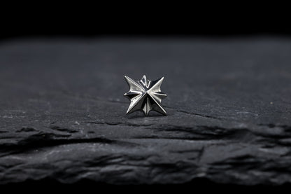 Starburst Titanium Threadless Earring