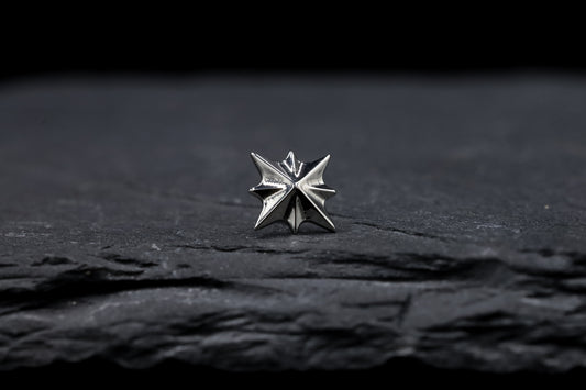 Starburst Titanium Threadless Earring