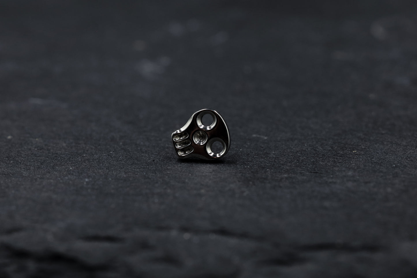 Skull Face  Titanium Threadless Earring