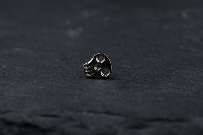 Skull Face  Titanium Threadless Earring