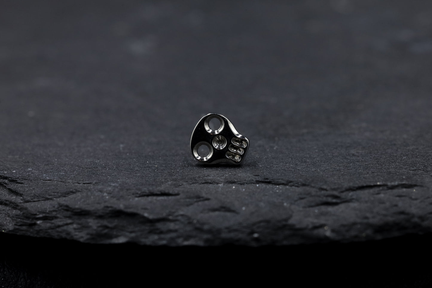 Skull Face  Titanium Threadless Earring