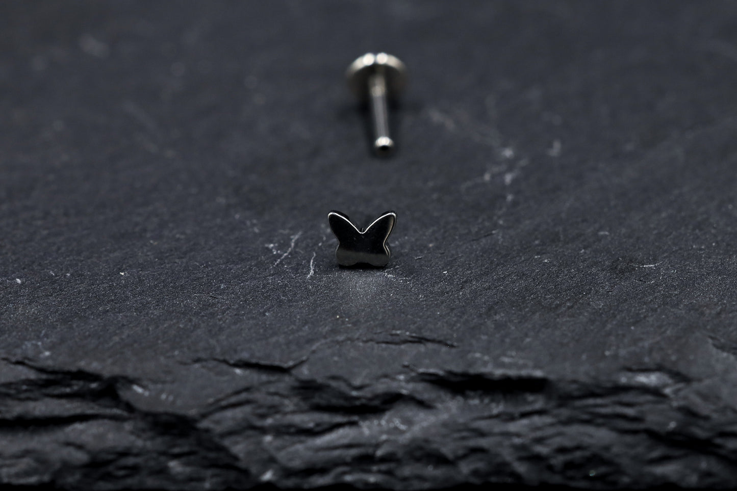 Little Butterfly Titanium Threadless Earring