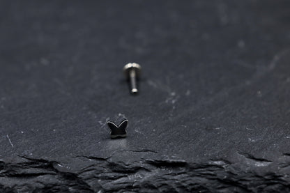 Little Butterfly Titanium Threadless Earring