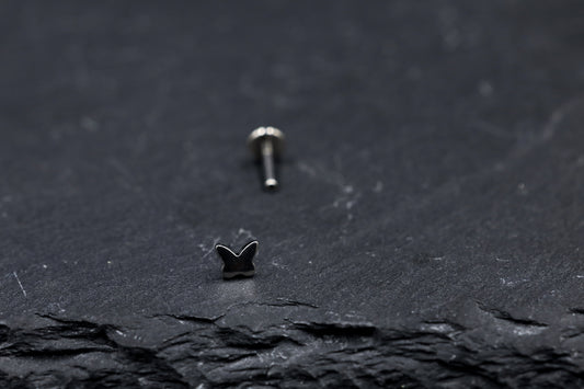 Little Butterfly Titanium Threadless Earring