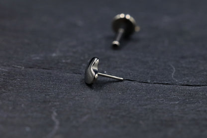 Soft Heart Titanium Threadless Earring
