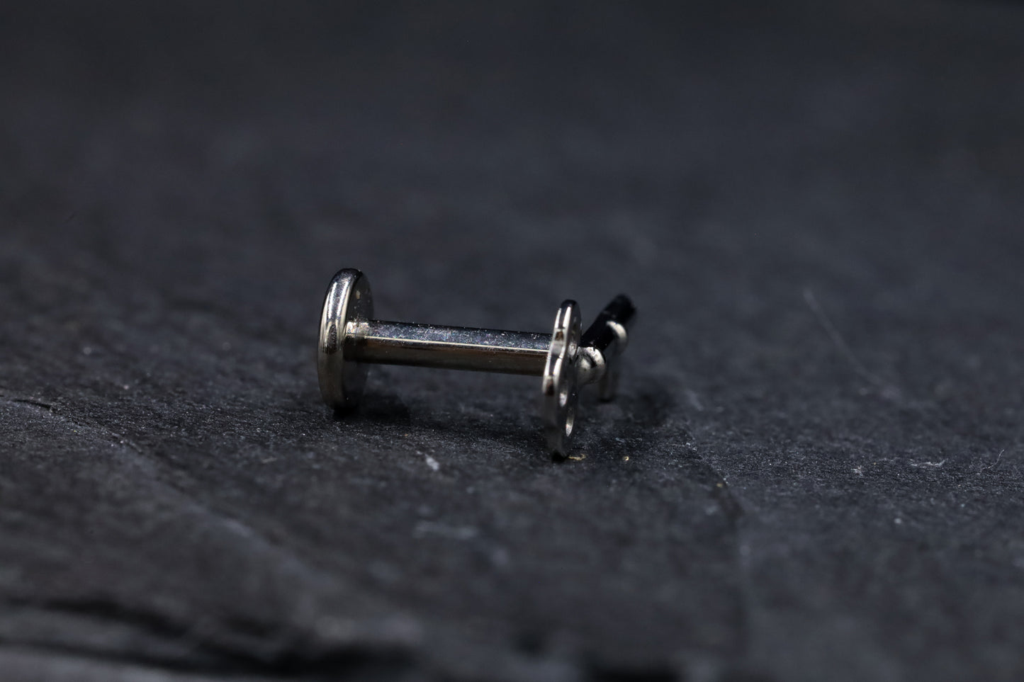 Antique Key Titanium Threadless Earring