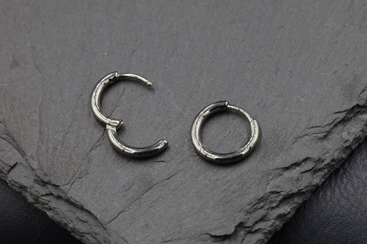 Thick Titanium Hoop Earring