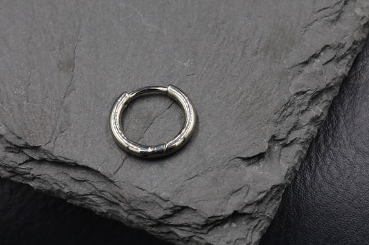 Thick Titanium Hoop Earring
