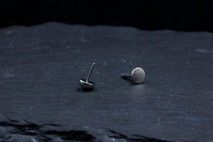 Titanium Half Bead Threadless Earring