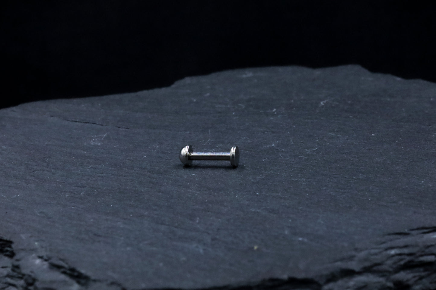 Titanium Half Bead Threadless Earring