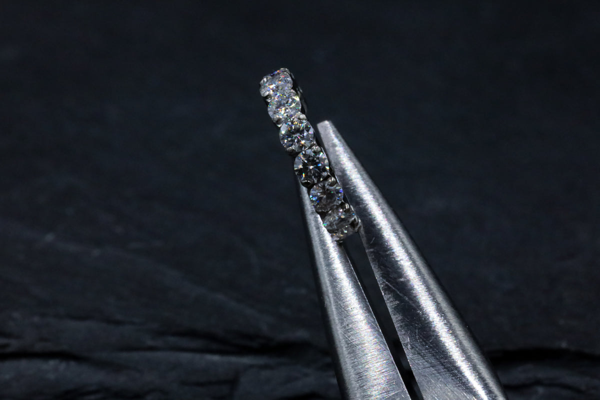 2mm Prong-set Moissanite Hoop Earring