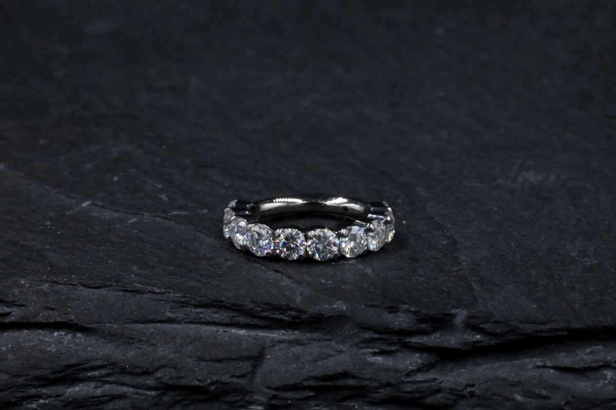 2mm Prong-set Moissanite Hoop Earring