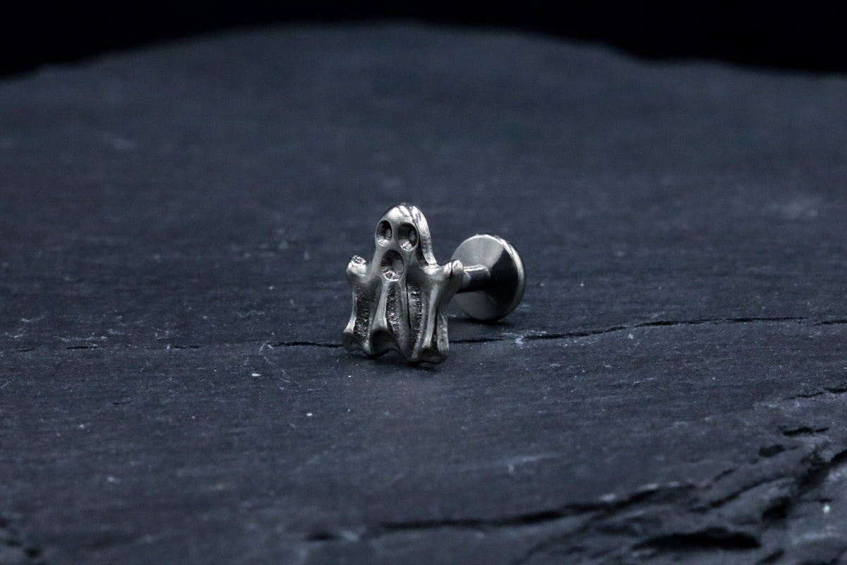 Ghost Titanium Threadless Earring