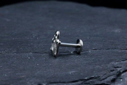 Ghost Titanium Threadless Earring