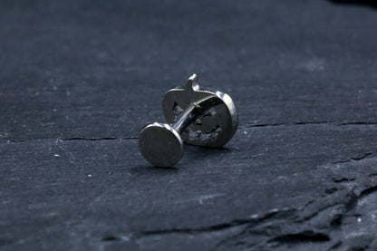 Jack-O-Lantern Titanium Threadless Earring