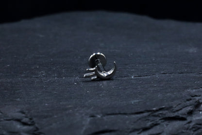 Blood Moon Titanium Threadless Earring
