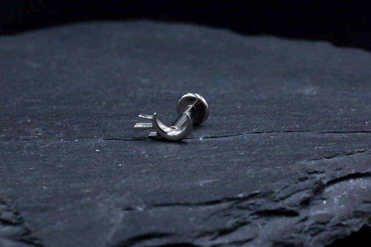 Blood Moon Titanium Threadless Earring